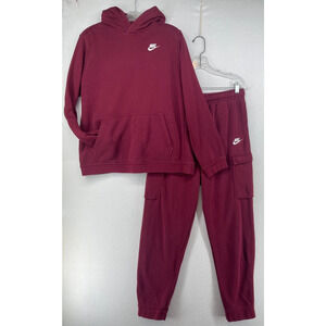 NIKE Tracksuit Women’s XL+ Sportswear Club Fleece Hoodie Cargo Pants Sweatsuit